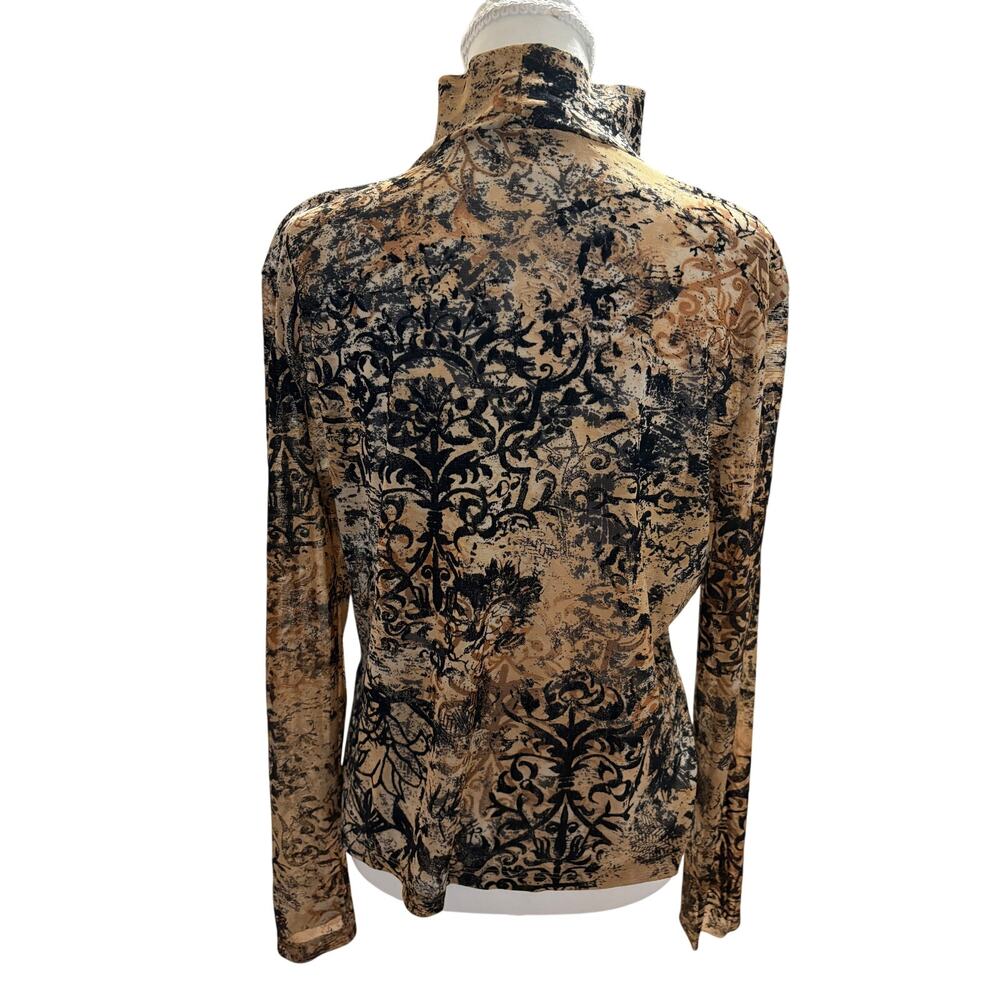 Vintage St. John abstract long sleeve top size Large - Picture 2 of 6